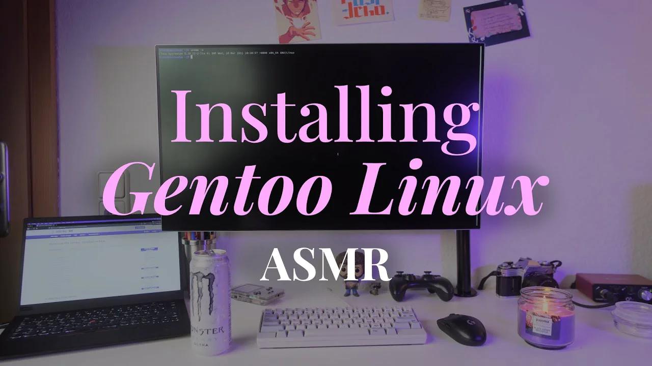 ASMR Installing Gentoo Linux (No Talking, Mechanical Keyboard, 4K)
