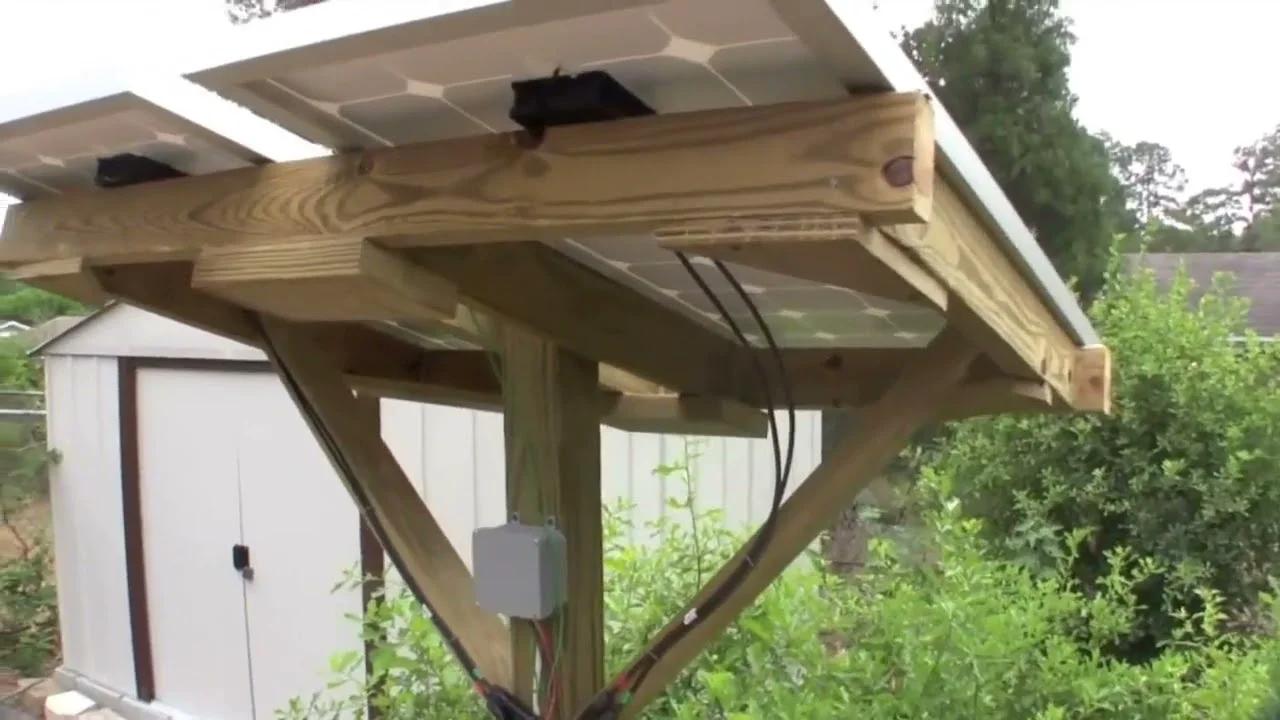 DIY Pole mounted Solar Panels (Through back Video 2010)