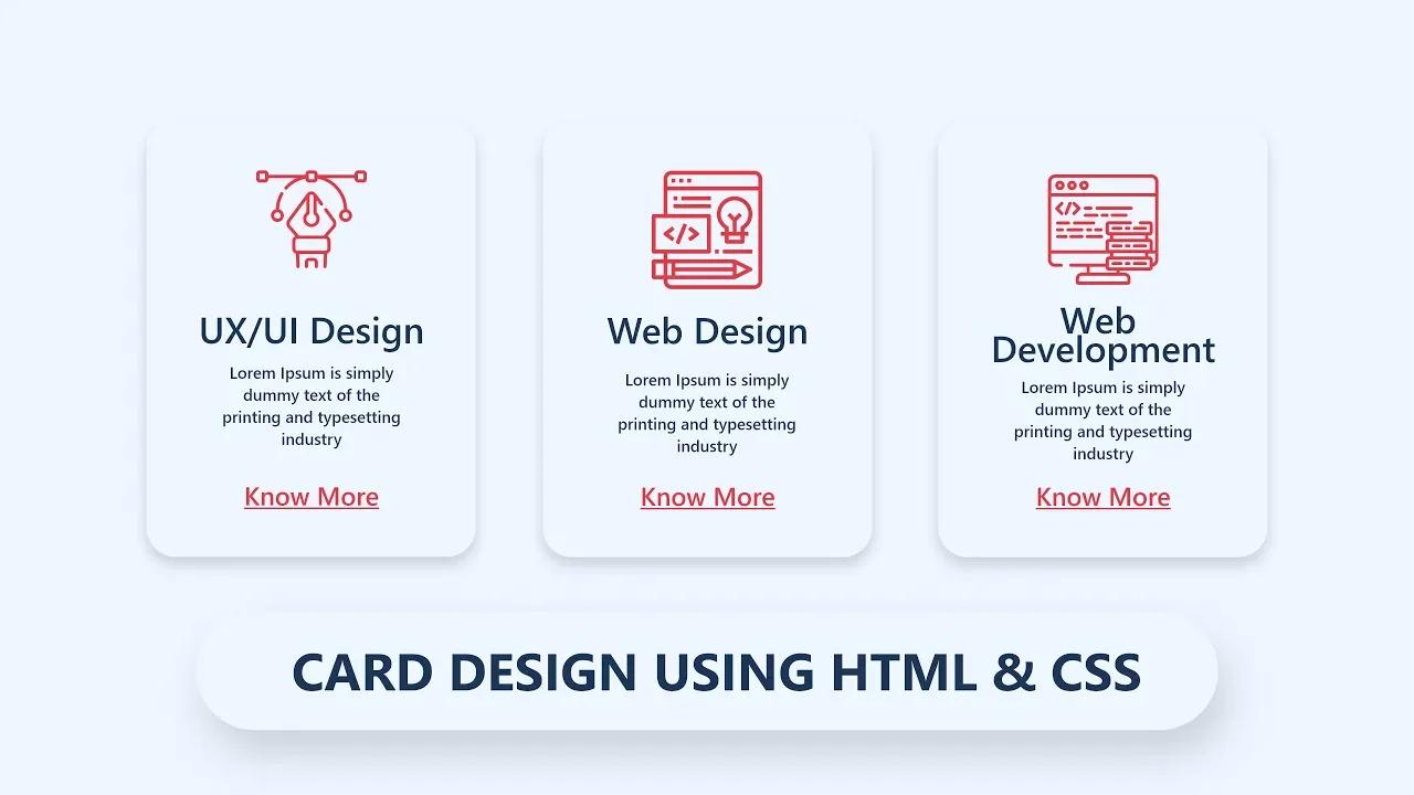 How To Create Card In HTML And CSS With Hover Effect || HTML And CSS ...