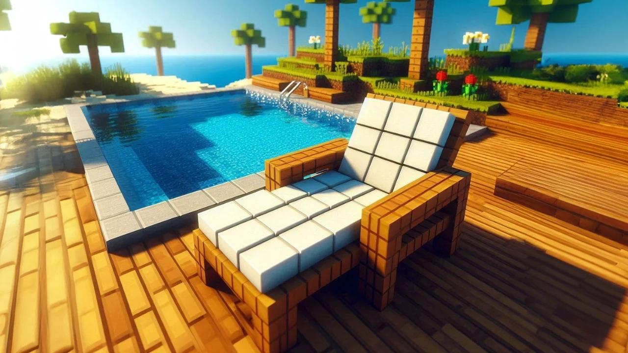 How To Make A V.I.P. Pool Lounger in Minecraft