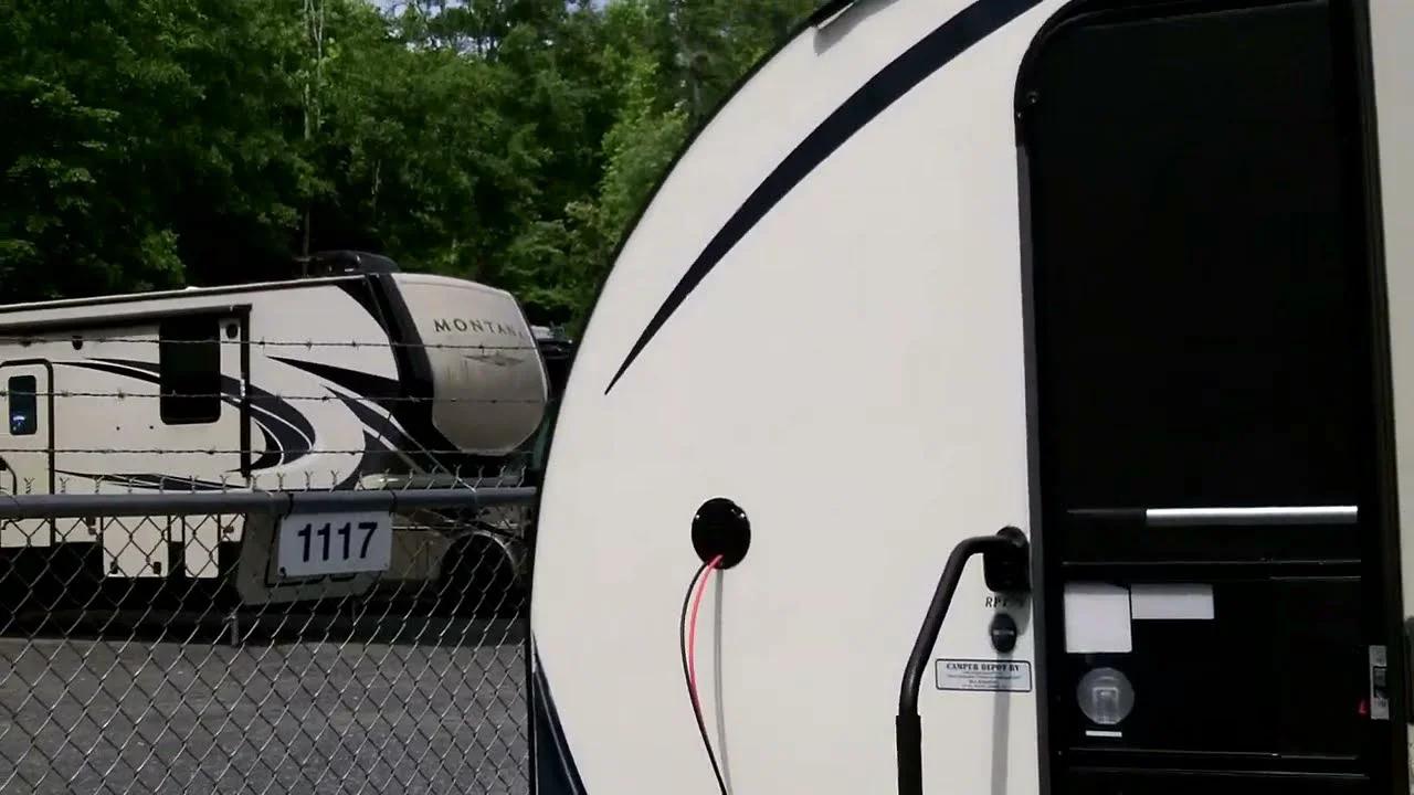 Installed Pass Thru Hatch for Solar or Electric into RV Camper