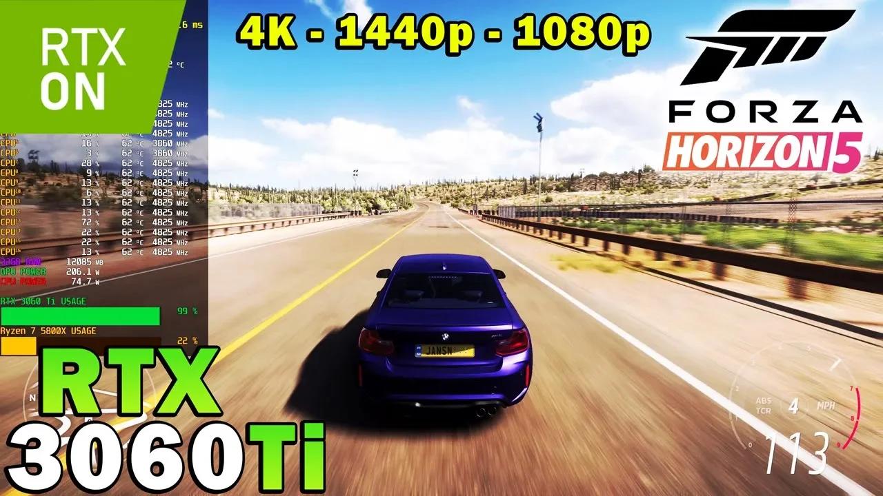 Forza Horizon 5 Rtx 3060 Ti Ryzen 7 5800x 4k 1440p 1080p Ray Tracing Extreme Settings 