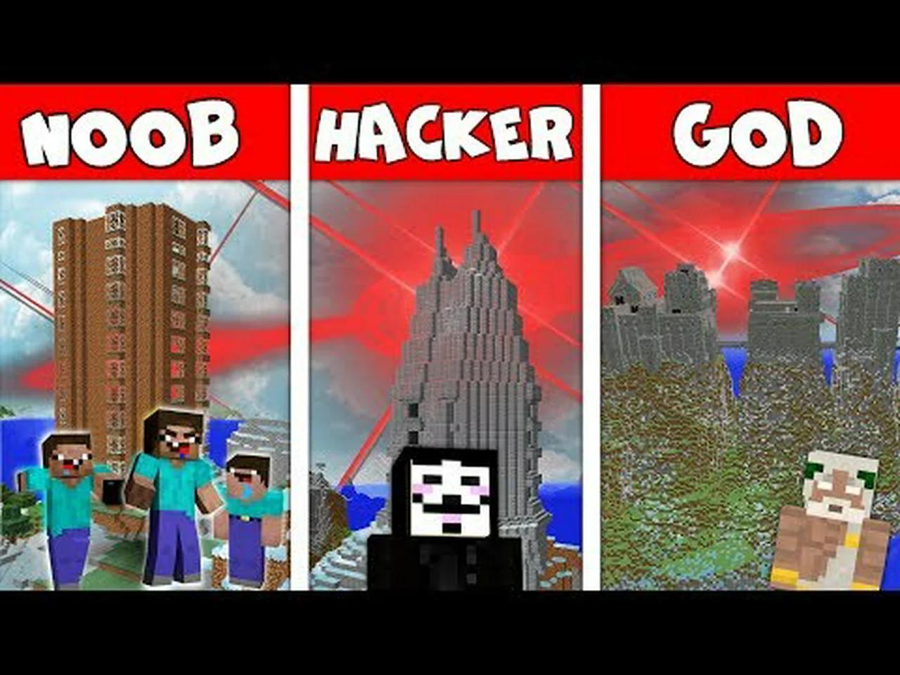 Minecraft Noob Vs Pro Vs Hacker Vs God Family House On The Mountain In