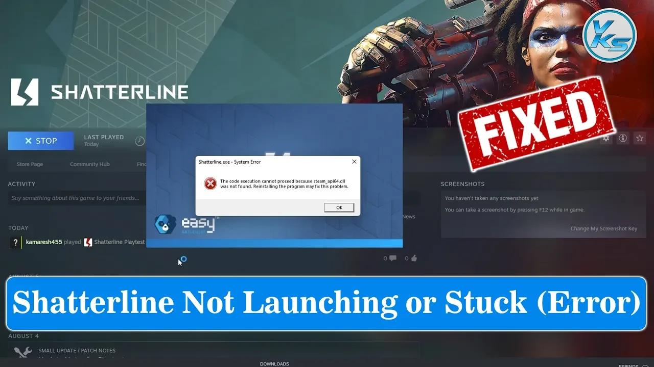 How To Fix Shatterline Launching The Game Failed, Black Screen, Not ...