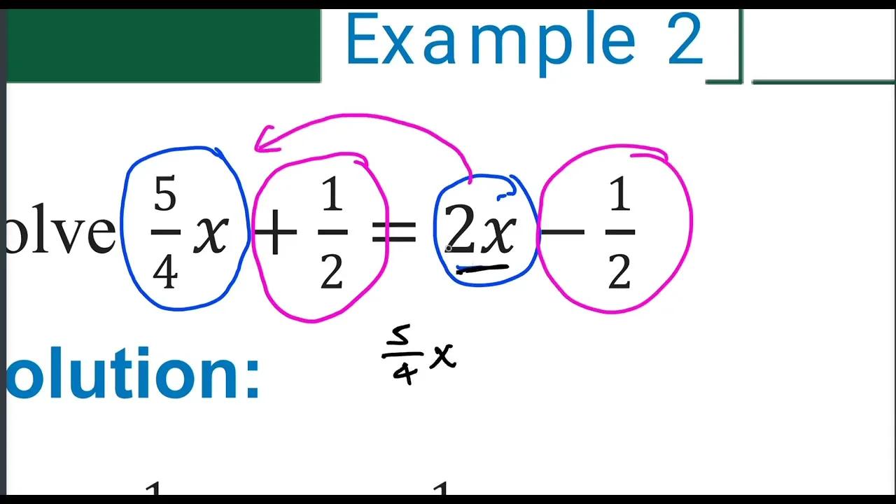 Ethiopian Grade 9 Maths 3#1 Solving Equations
