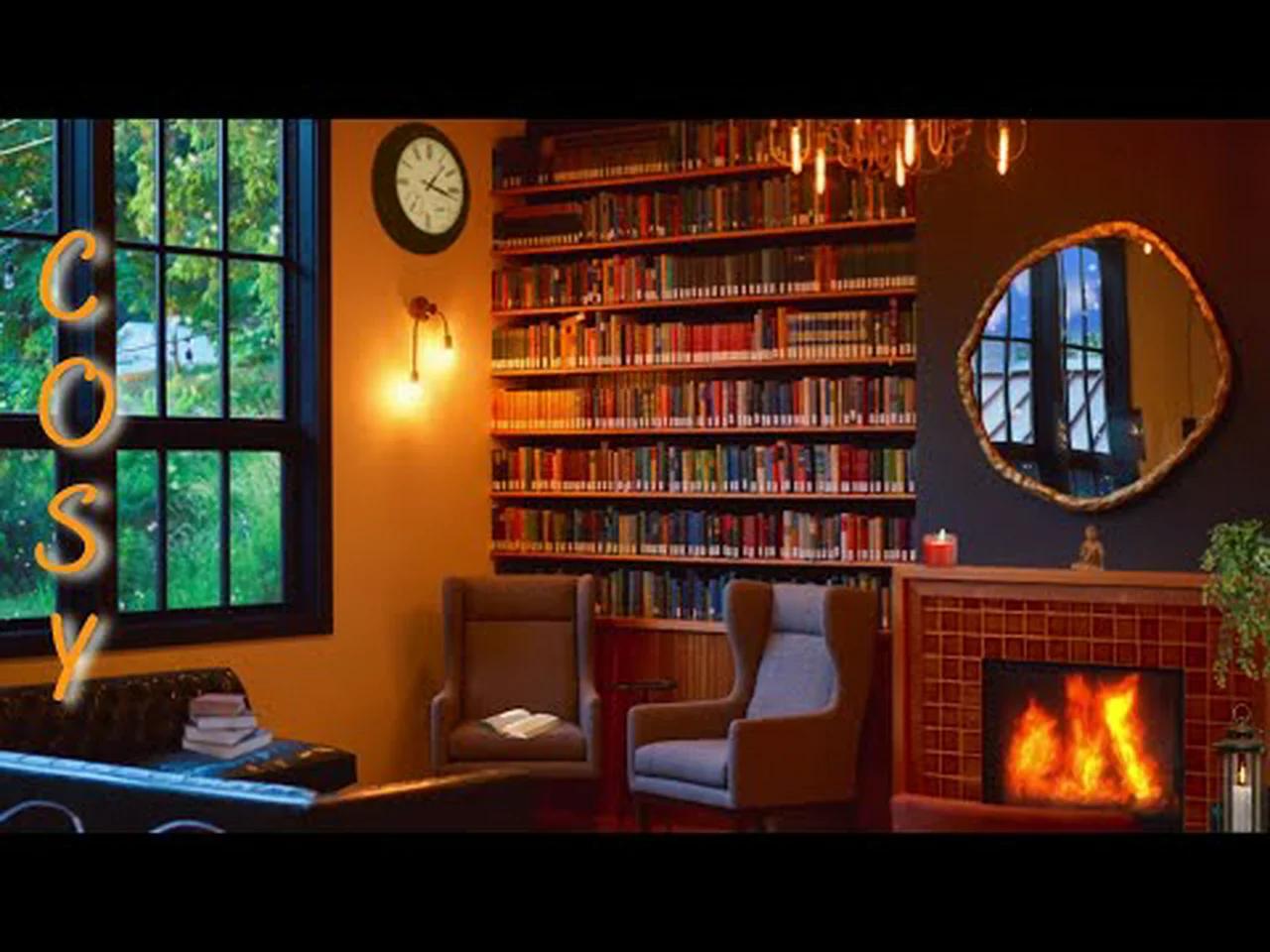 Cosy Reading Nook Ambience рџ ґрџ љ Relaxing Asmr Fire Crackle Ticking Clock