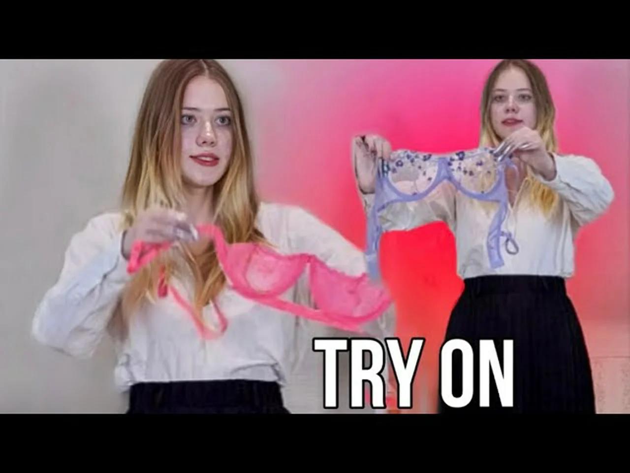Try on and Bra clasp test: How to quickly remove a bra?