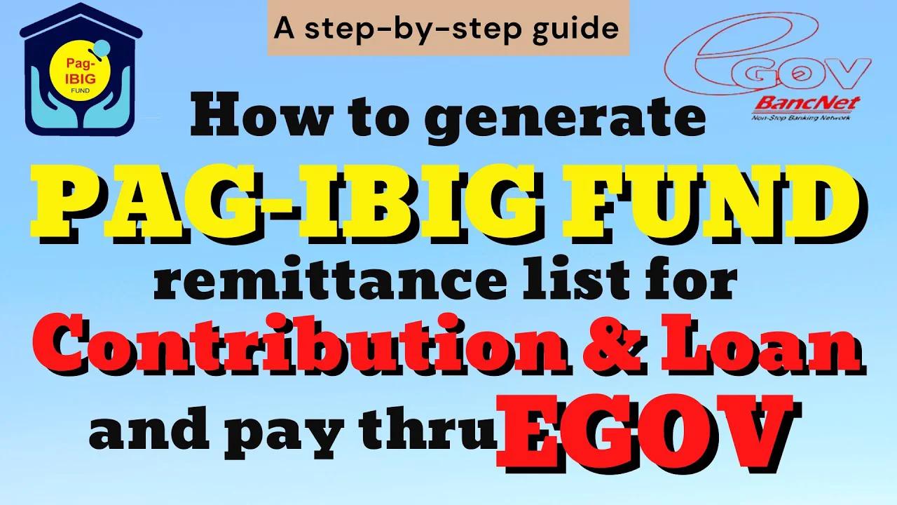 How to prepare PAG-IBIG FUND remittance for Contributions and Loans ...