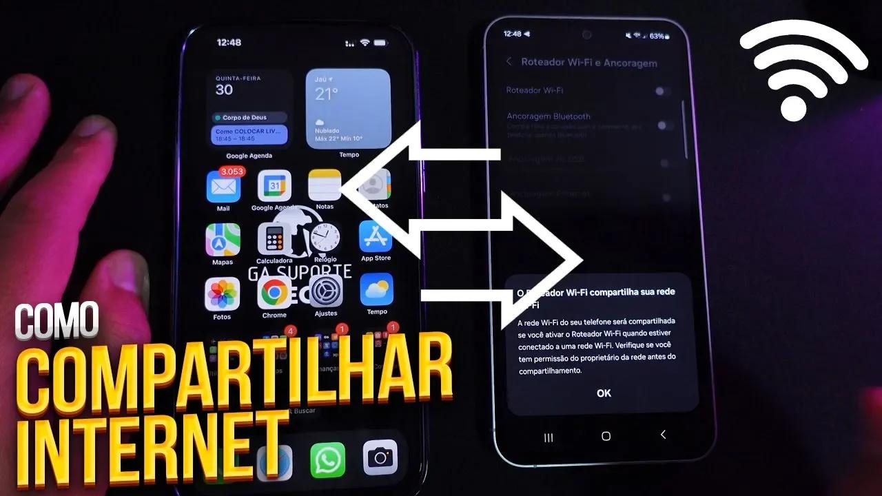 COMO COMPARTILHAR INTERNET DE UM CELULAR PARA O OUTRO