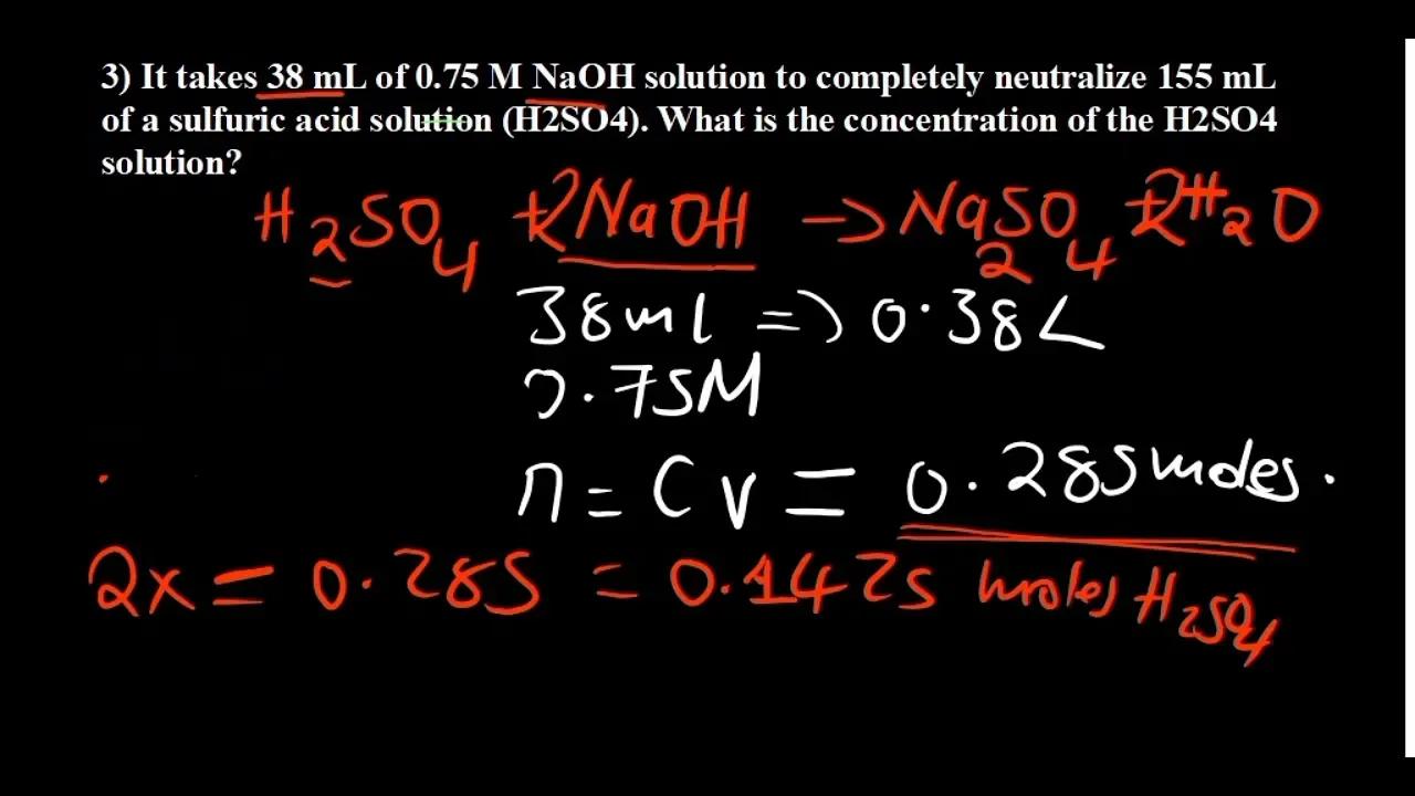 Acid-base titration practice problems | Stoichiometry