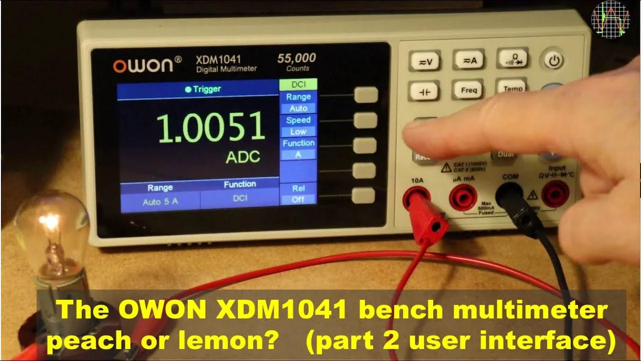 The OWON XDM1041 bench multimeter, peach or lemon? part 2 - user interface
