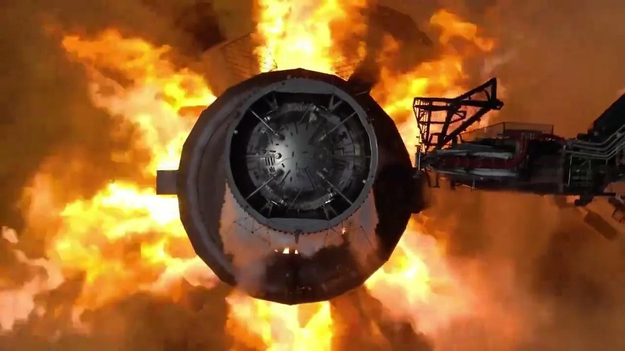 SpaceX Starship Booster Static Fire on Starbase Pad A at Starbase