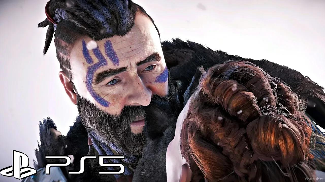 Horizon Zero Dawn PS5 - Death of Rost Scene (Rest Saves Aloy) 4K Ultra HD