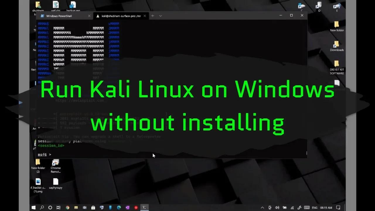 Run Kali Linux On Windows Terminal(WSL 2 GUI)