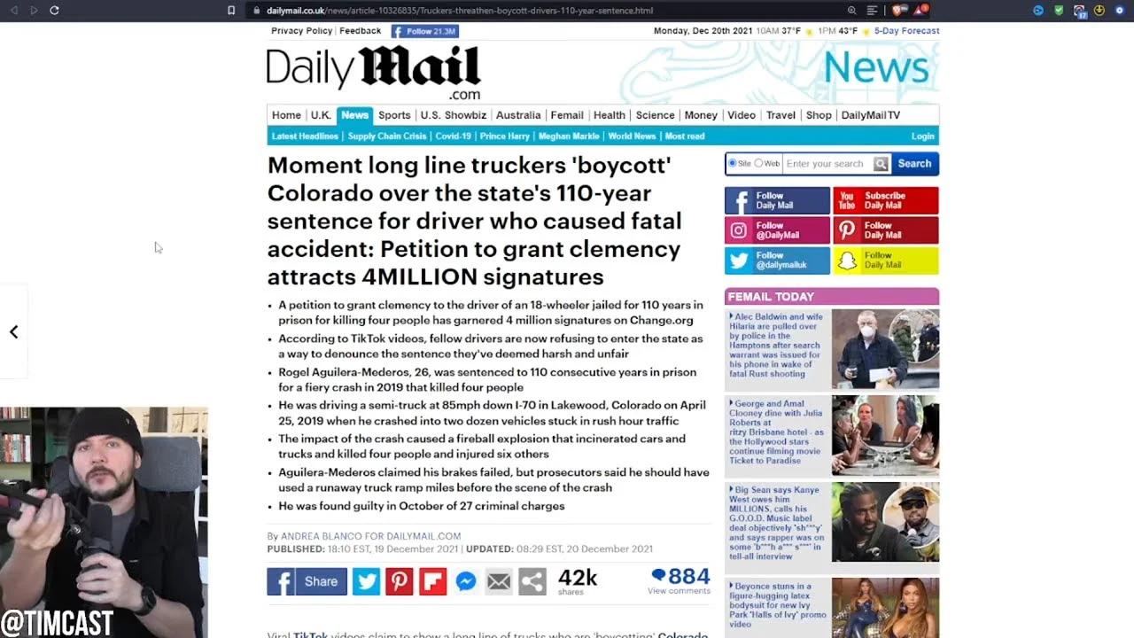 Truckers Boycott ENTIRE State Of Colorado Over Trucker's 110 Year ...