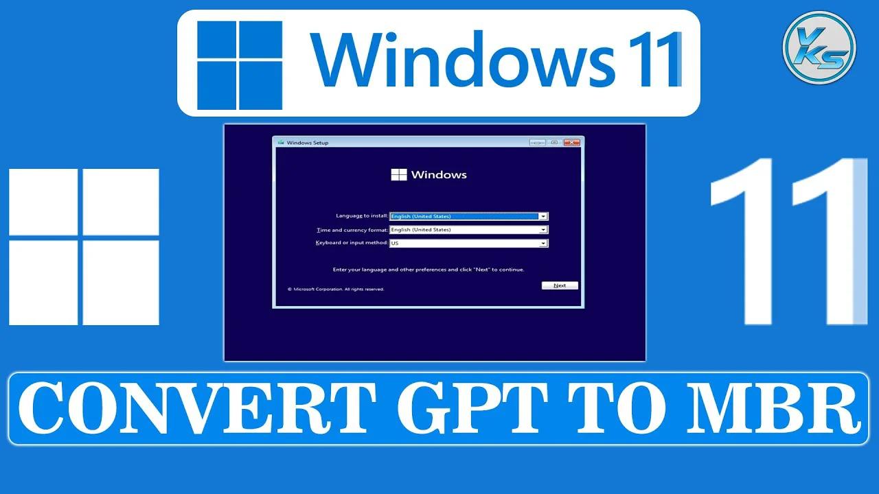 How To Convert GPT to MBR During Windows 11 Installation
