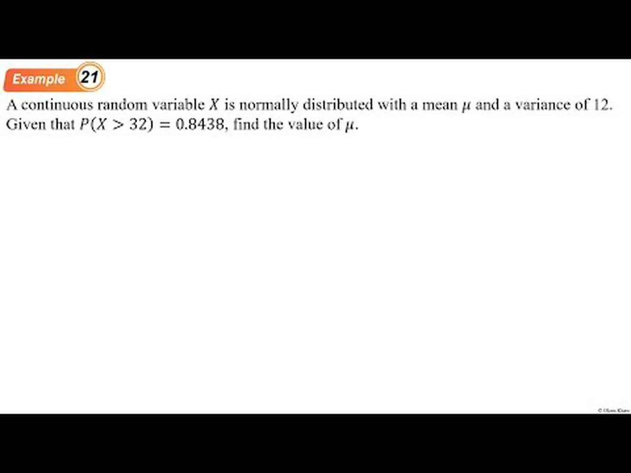 Inverse Standard Normal Distribution (Example 21)