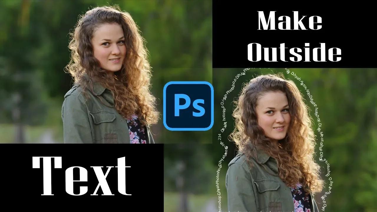 How To Make Outside Text In Photoshop | Photoshop Tutorial | Dihyah ...