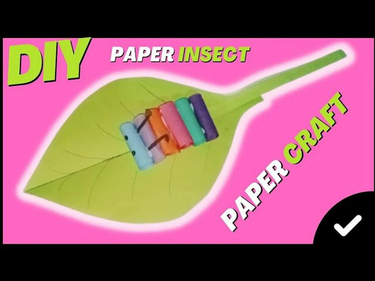 DIY Paper Leaf Insect | How to Make Moving Paper Toy | Origami Paper ...