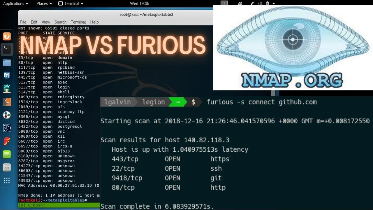 How to Scan IP address and find all open ports | nmap vs furious TCP ...