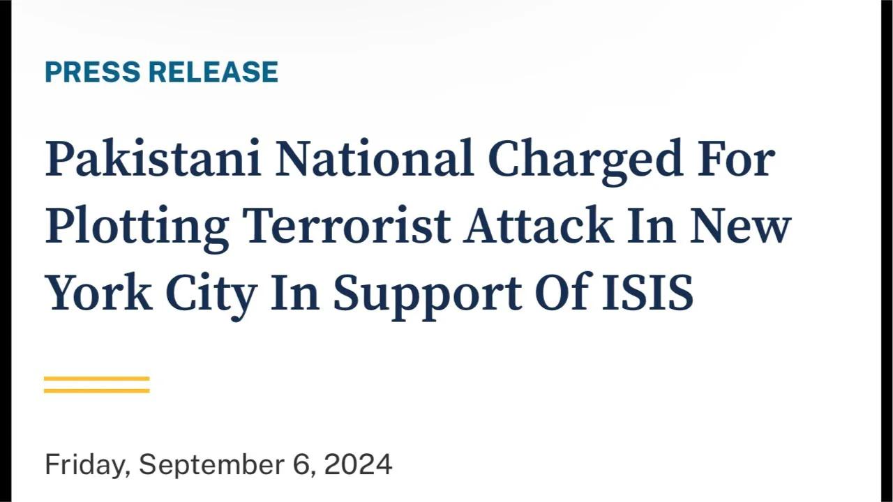 Pakastani Canadian arrested for plotting T attack in New York???