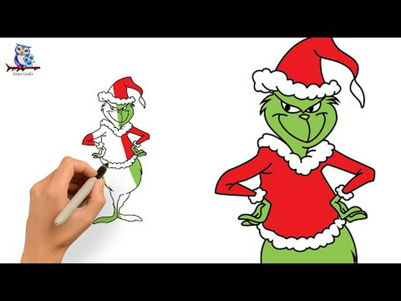 How to Draw the Grinch Stole Christmas - Art Tutorial