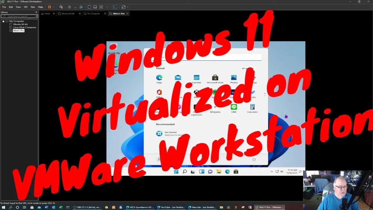 Windows 11 virtualized on VMWare Workstation