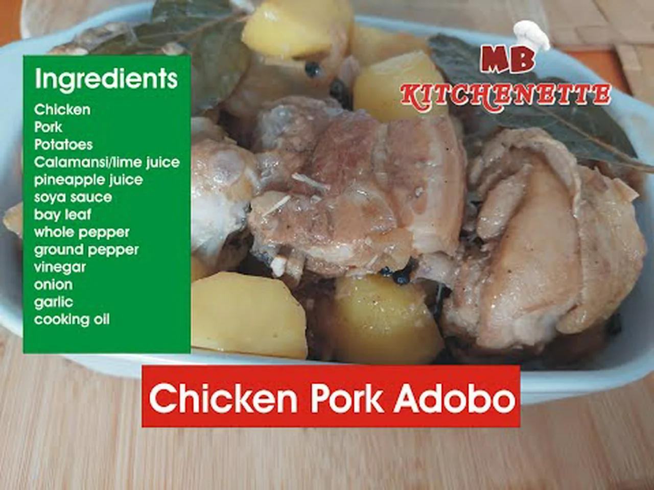 Easy Recipes Chicken Pork Adobo with Potatoes | Traditional Filipino ...