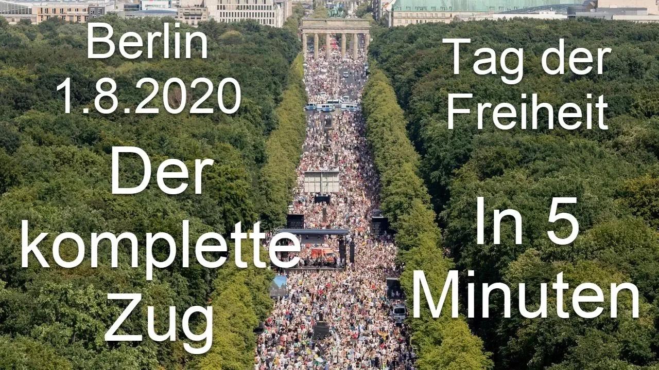 ⁣Der Demozug in 5 Minuten, Berlin 1.8.2020, 