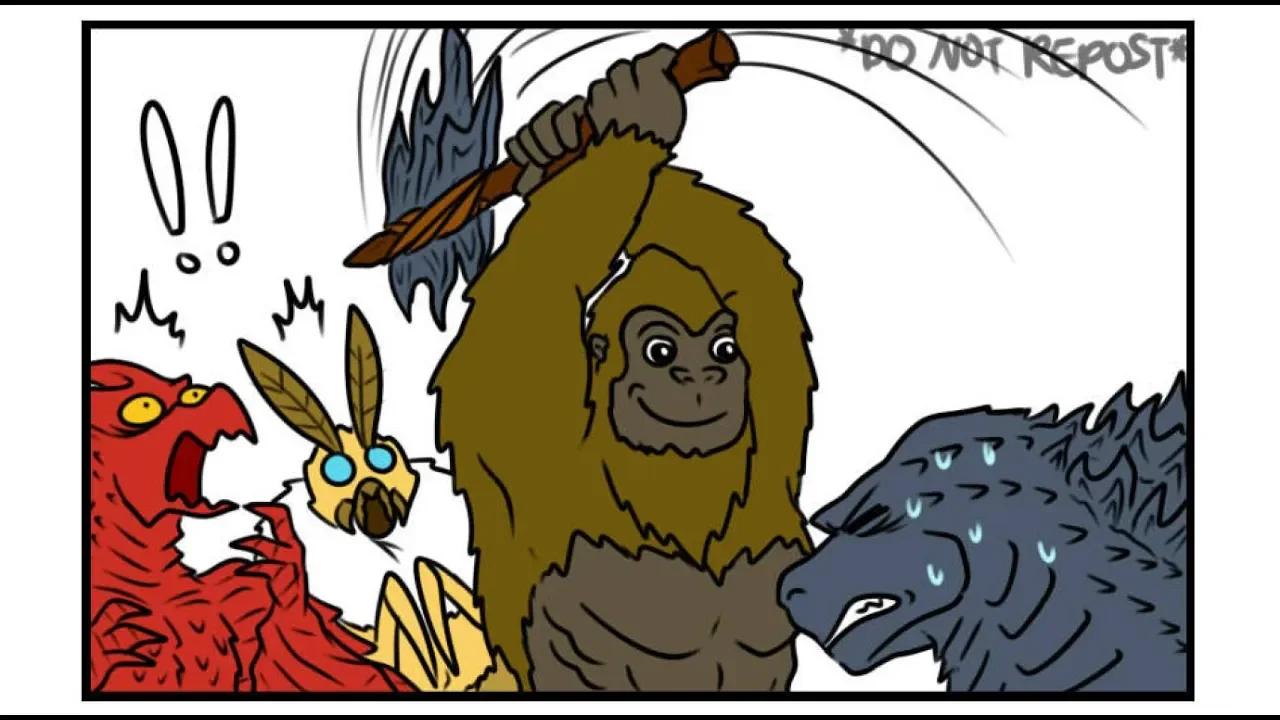 Godzilla Gvk Kong Shows Godzilla His New Axe Godzilla Comic Dub