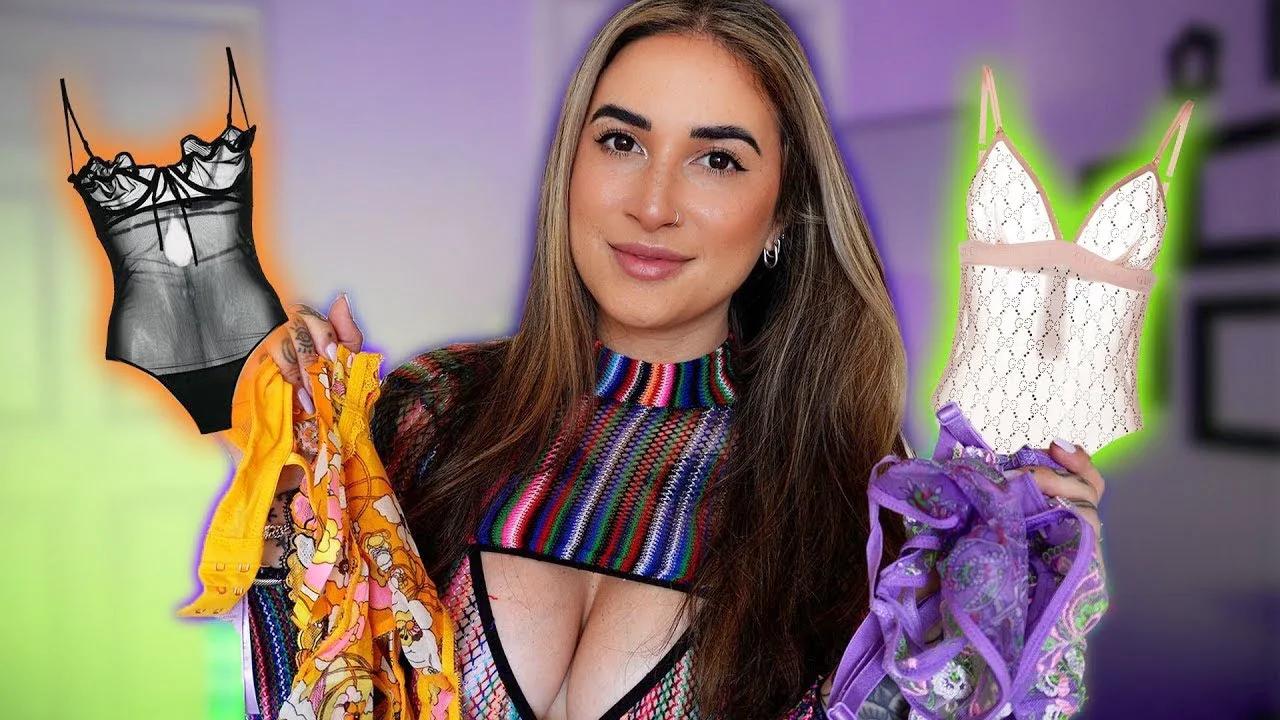 4K TRANSPARENT Lingerie TRY ON with Mirror View! Alanah Cole TryOn