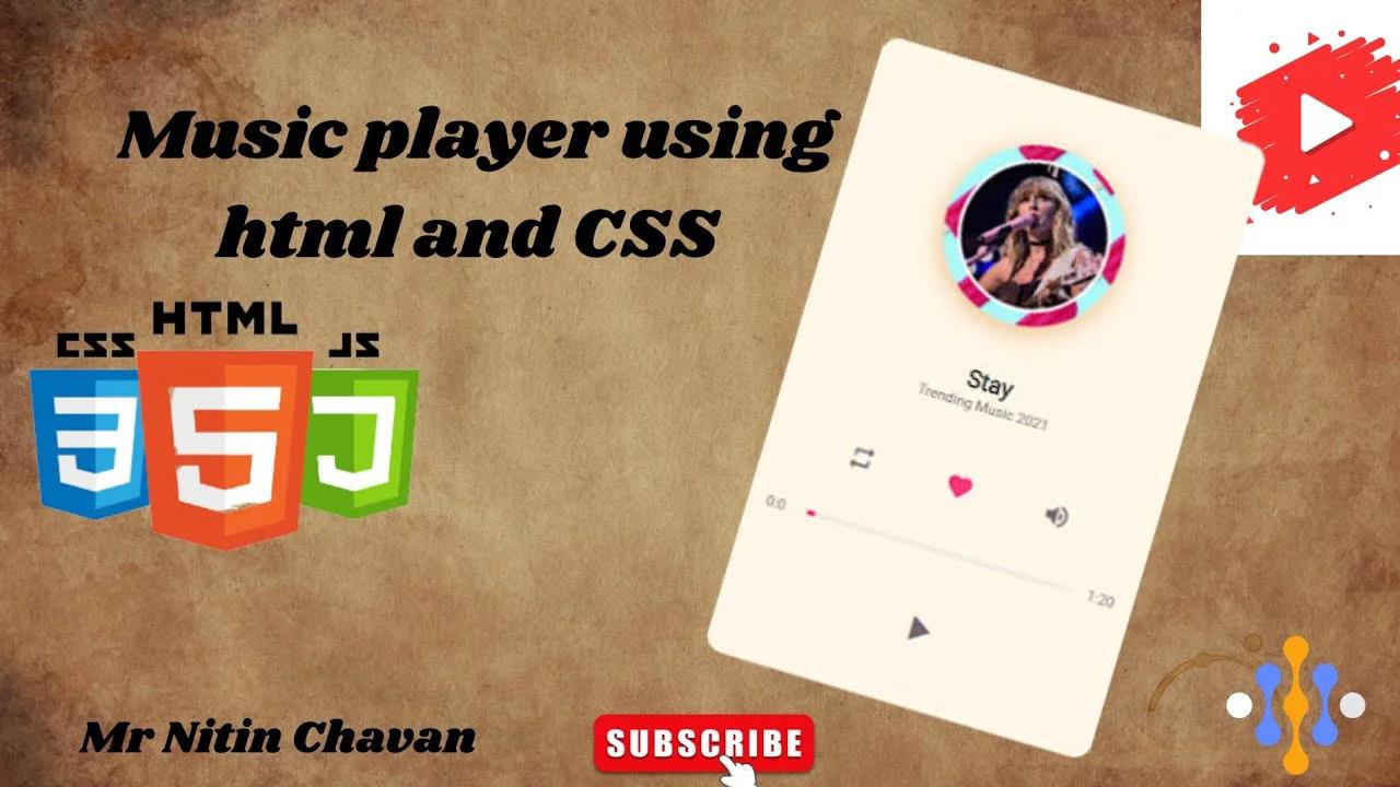 How to Create music player using html CSS javascript|| #new #viral # ...