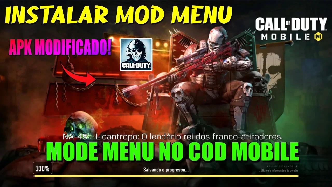 COMO BAIXAR E INSTALAR MOD MENU NO CALL OF DUTY - MOBILE