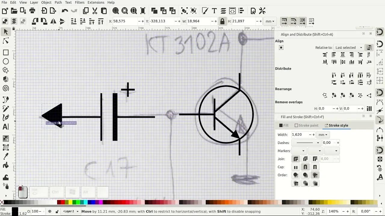 Inkscape Schematic Electronic Circuit Drawing
