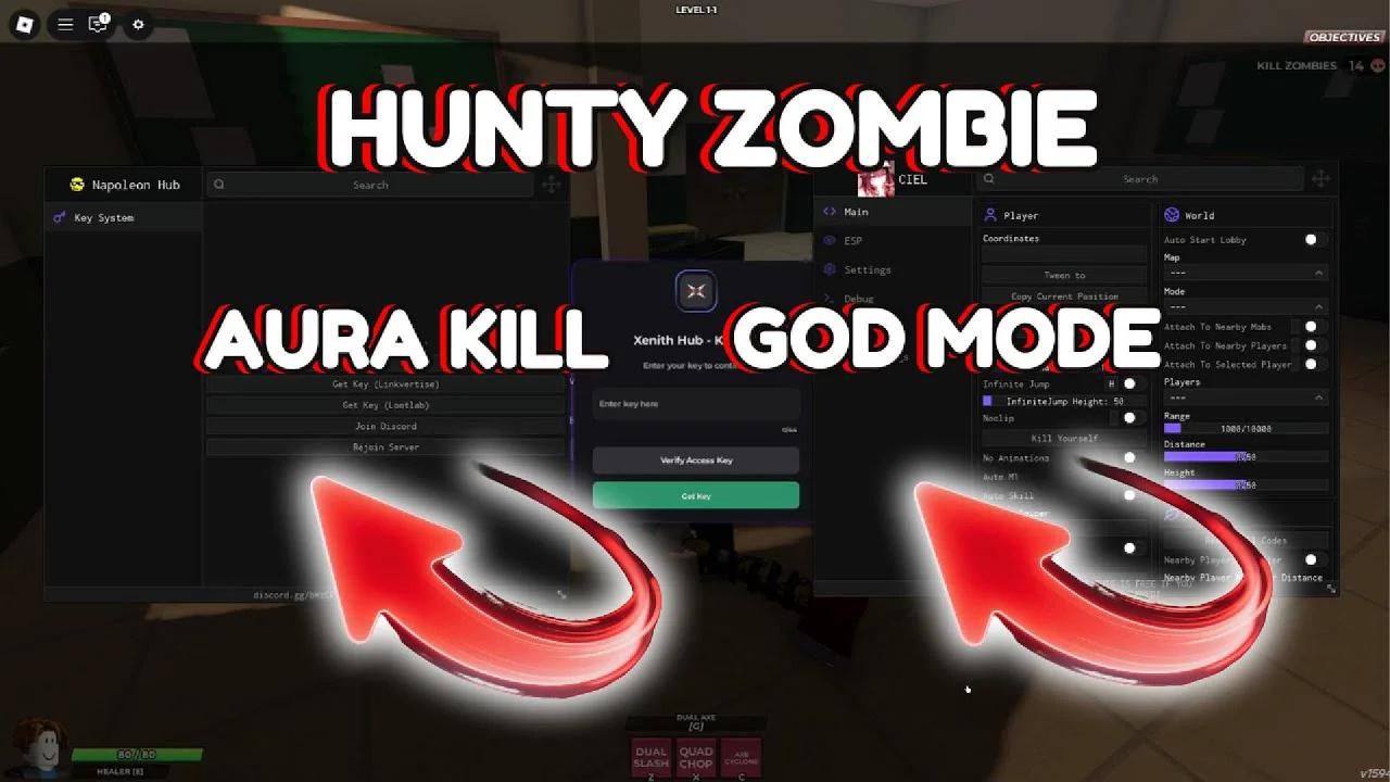 💥NEW💥 HUNTY ZOMBIE SCRIPT FAST LEVEL - Auto Farm, No Damage And More!