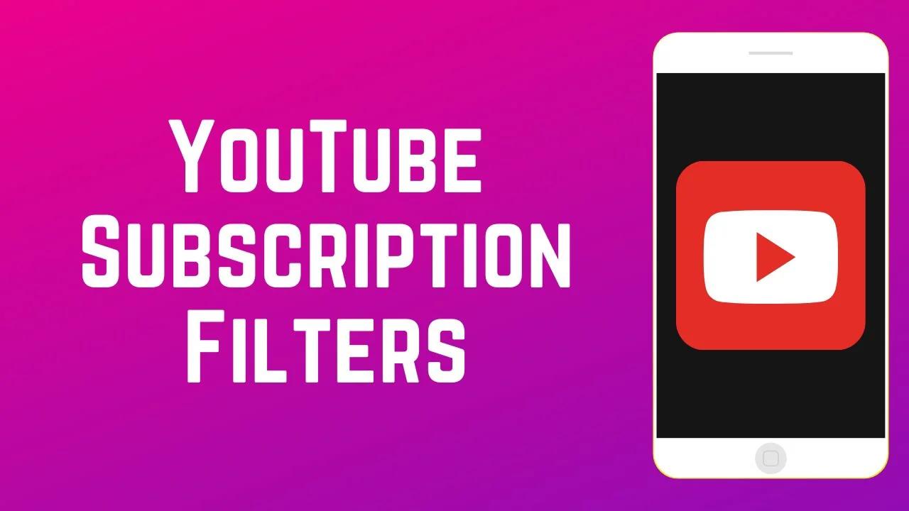 How to Use YouTube Subscription Feed Filters NEW Feature!