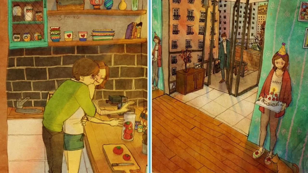 🔥Artist illustrates Everyday Life With His Wife In Adorable Comics🔥