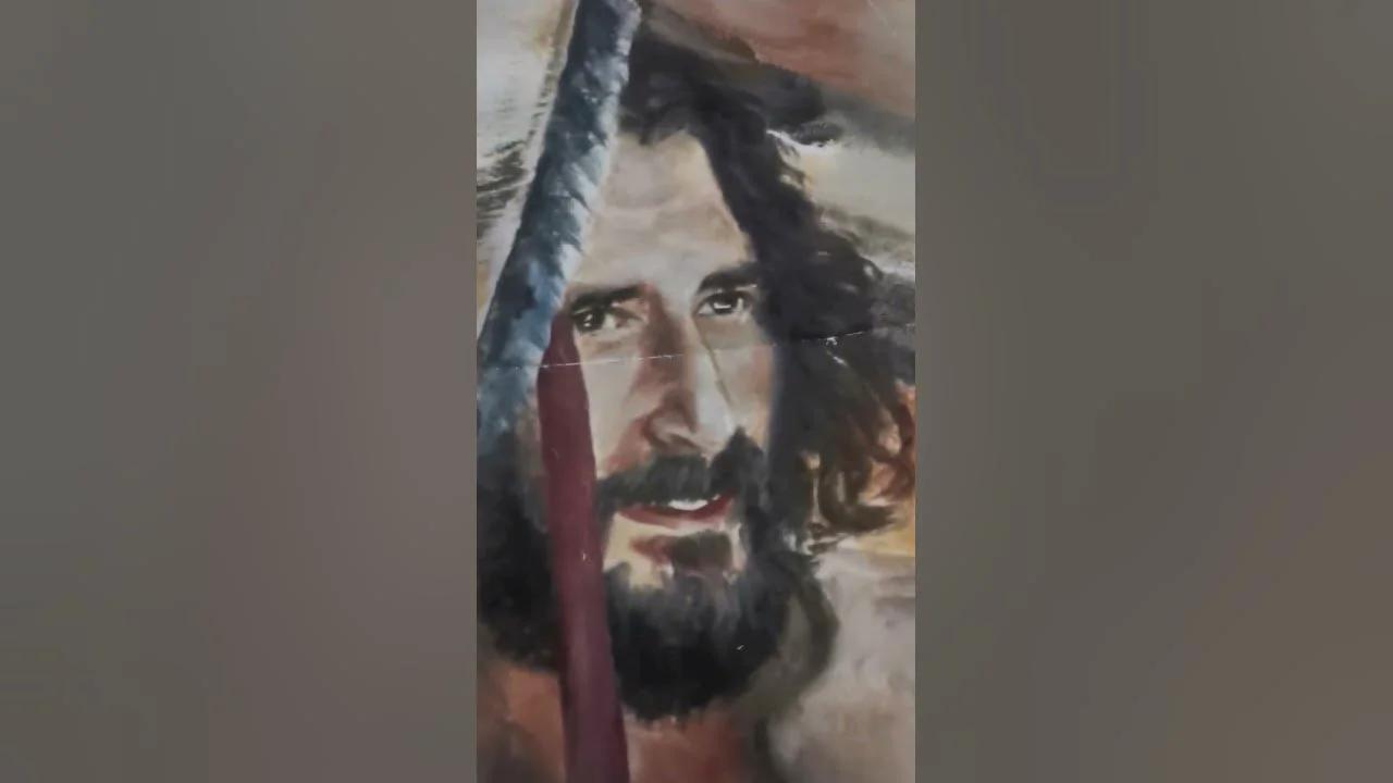 Beautiful painting of Jonathan Roumie - Jesus from the Chosen - touching