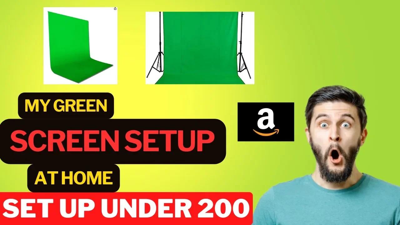 Green Screen Setup | Set Up Under 200 | My Green Screen Set Up Tour