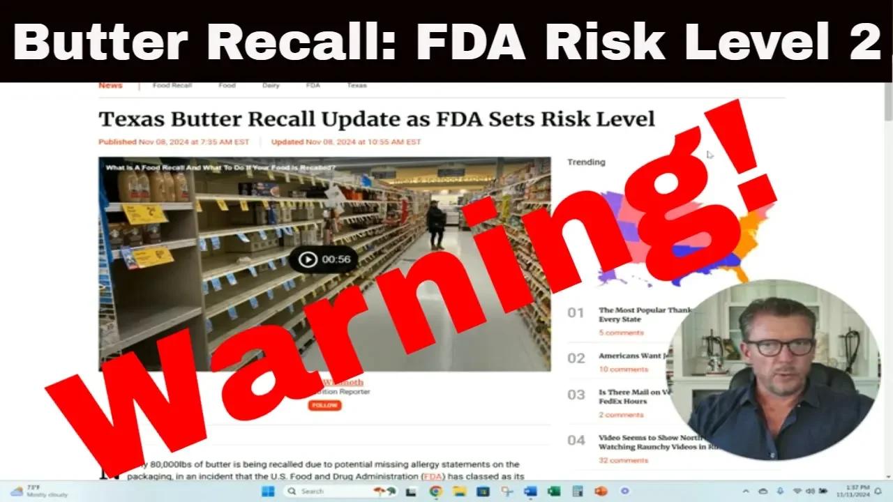 Breaking News FDA Urgent Butter Recall Alert CHECK YOUR FRIDGE!