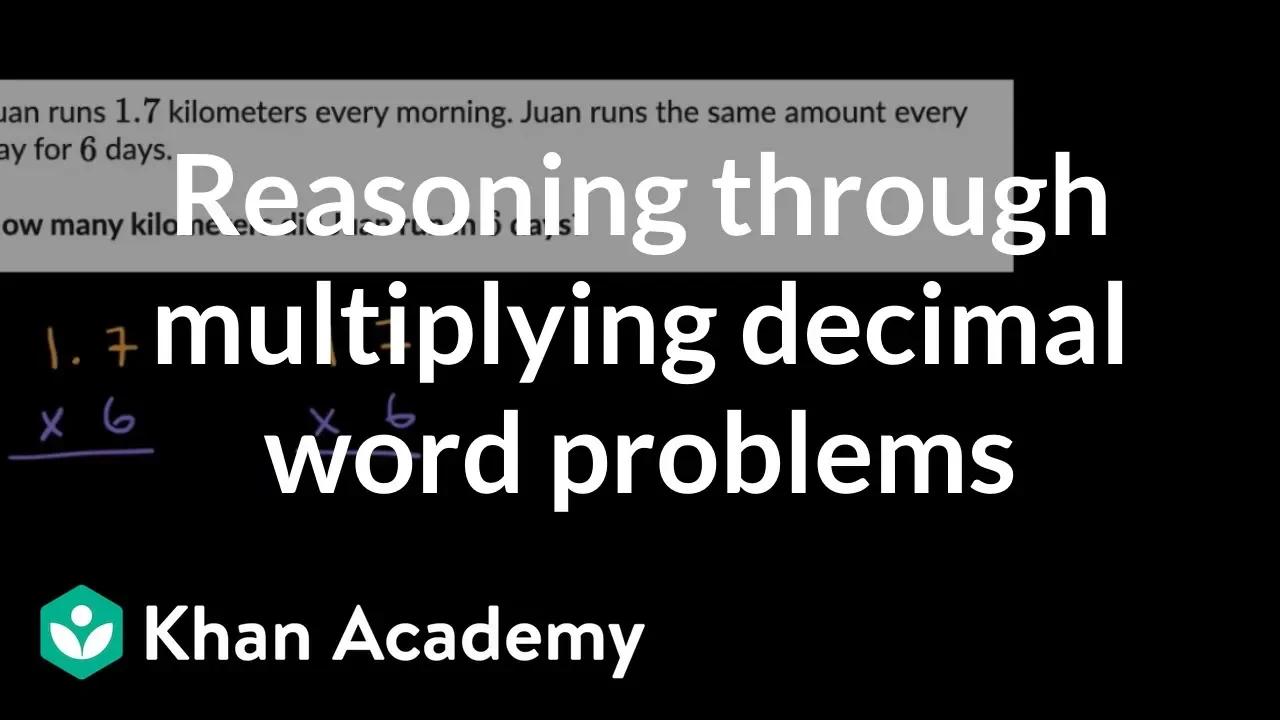 Khan Academy Multiplying Decimals Partial Products Anchor