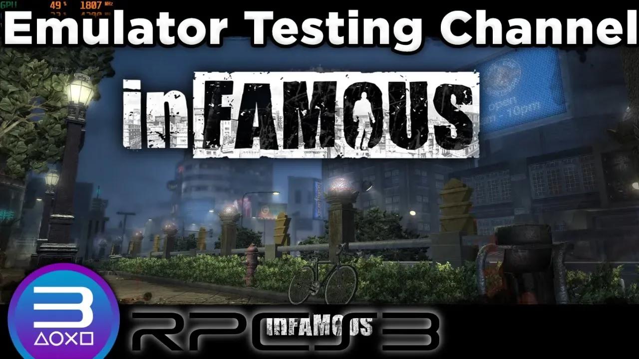 Infamous 4k | RPCS3 0.1.8 | PS3 Emulator
