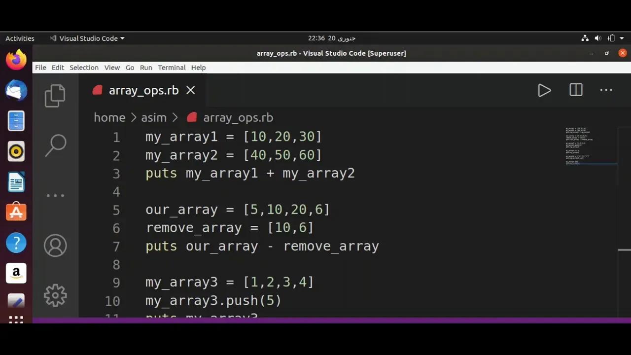 array assignment operator ruby