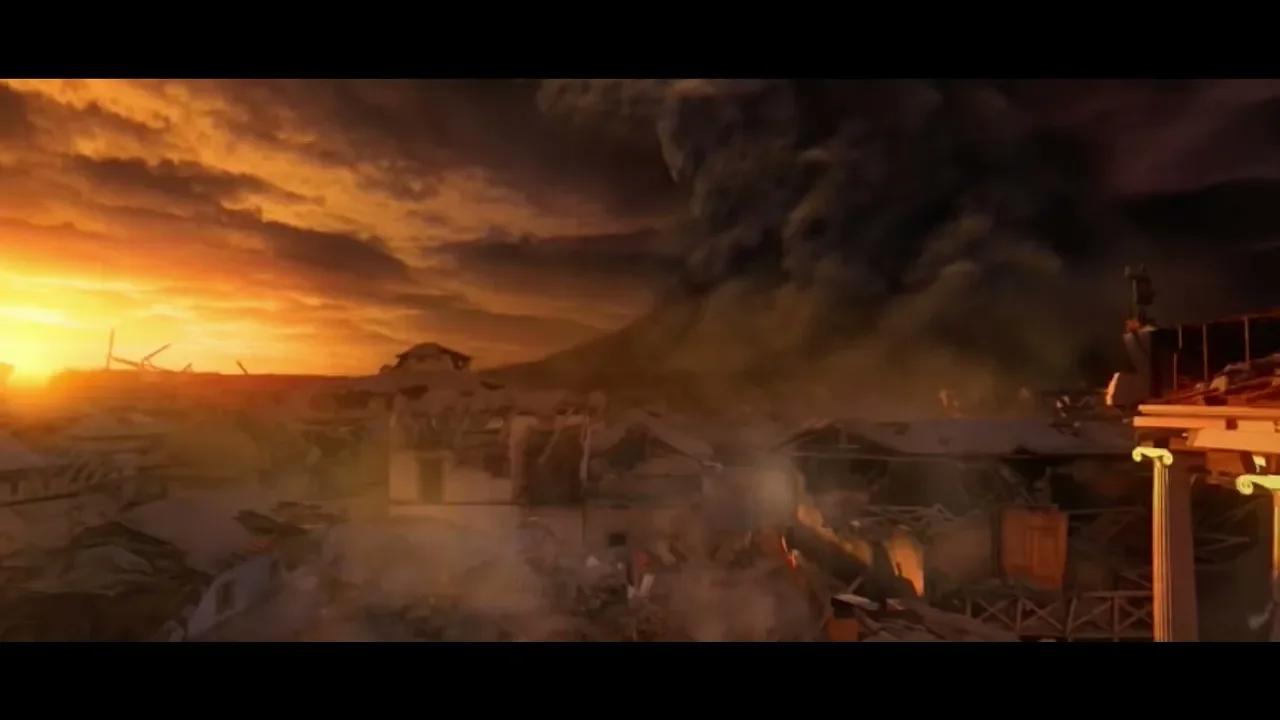 The Pompeii Volcano 🌋 in real time #reels @ #animation