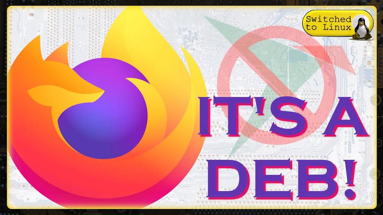Firefox has a deb package installing firefox without snap