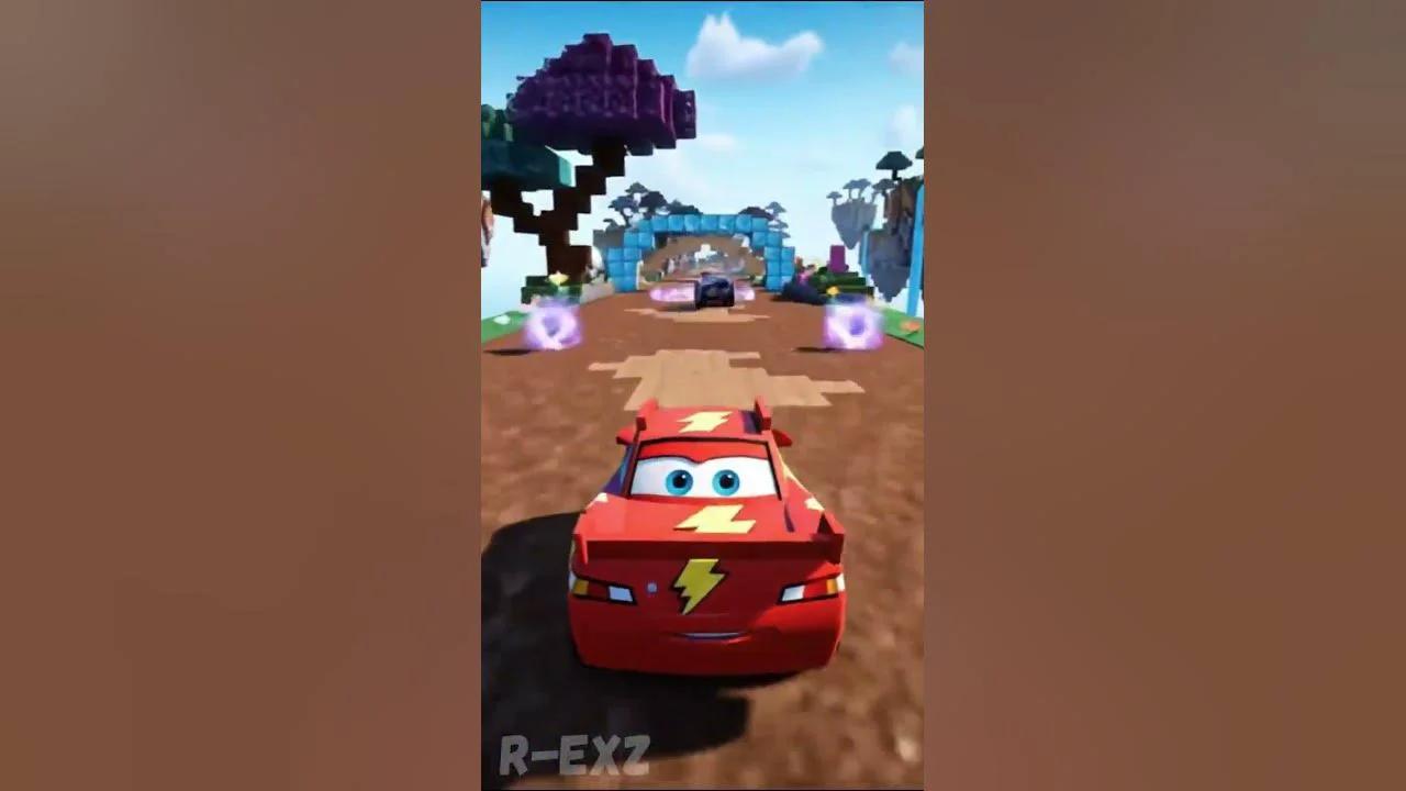 Lightning McQueen Racing in #minecraft #shorts