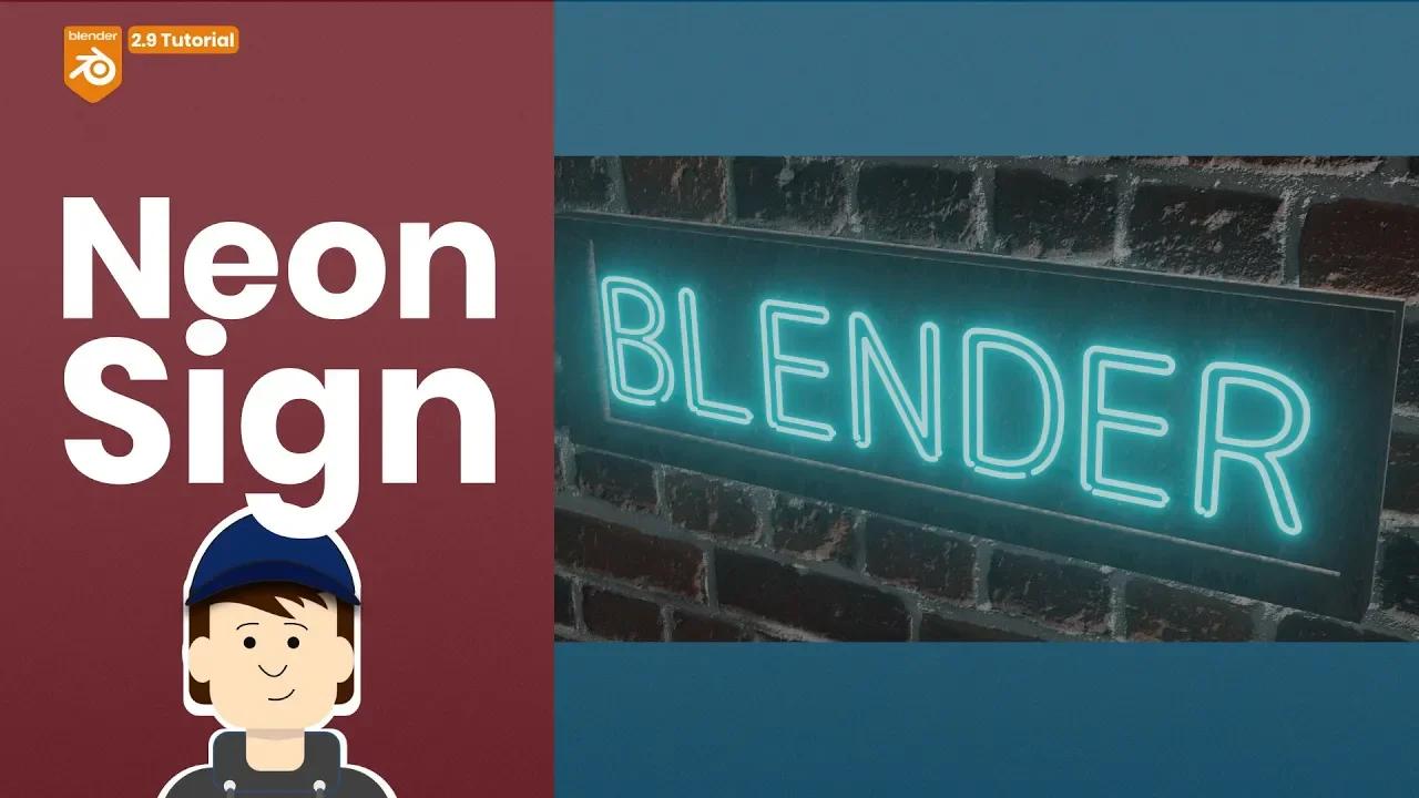 How to make a neon sign animation in Blender [2.9]