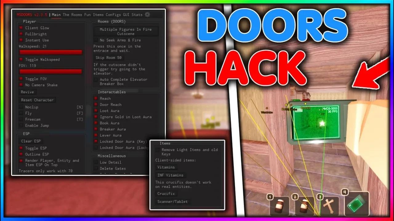 [NEW] Roblox Doors Script Hack GUI | Entity Spawner, Get ANY Item, Skip ...