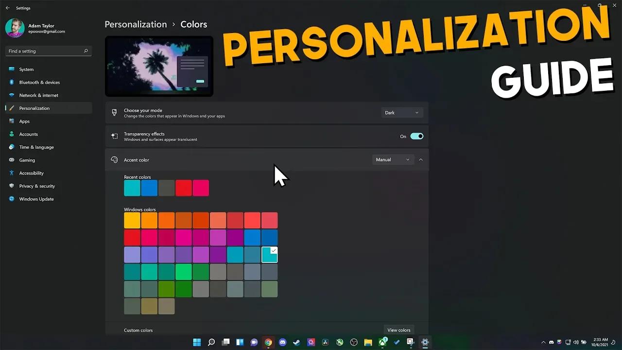 Windows 11 Personalization & Customization Guide - Taskbar, Start Menu, Themes & More!