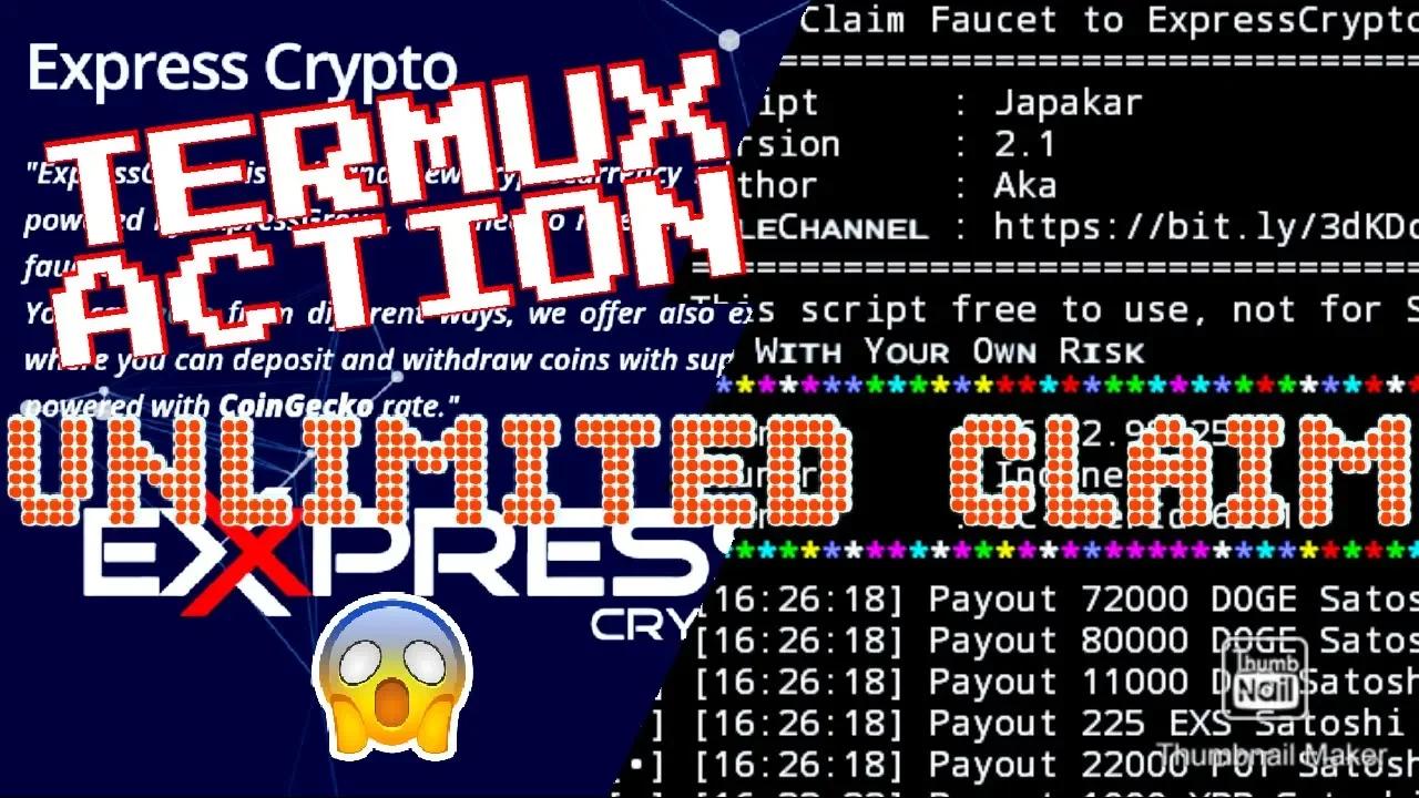 📌 TERMUX ACTION SCRIPT (Auto Claim Faucet - ExpressCrypto) - SHINOBI